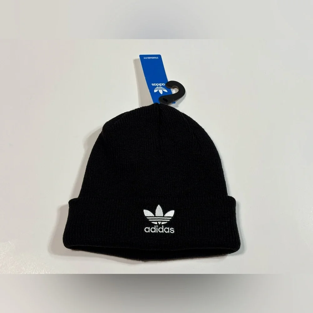adidas Originals Trefoil cuff Beanie hat Black